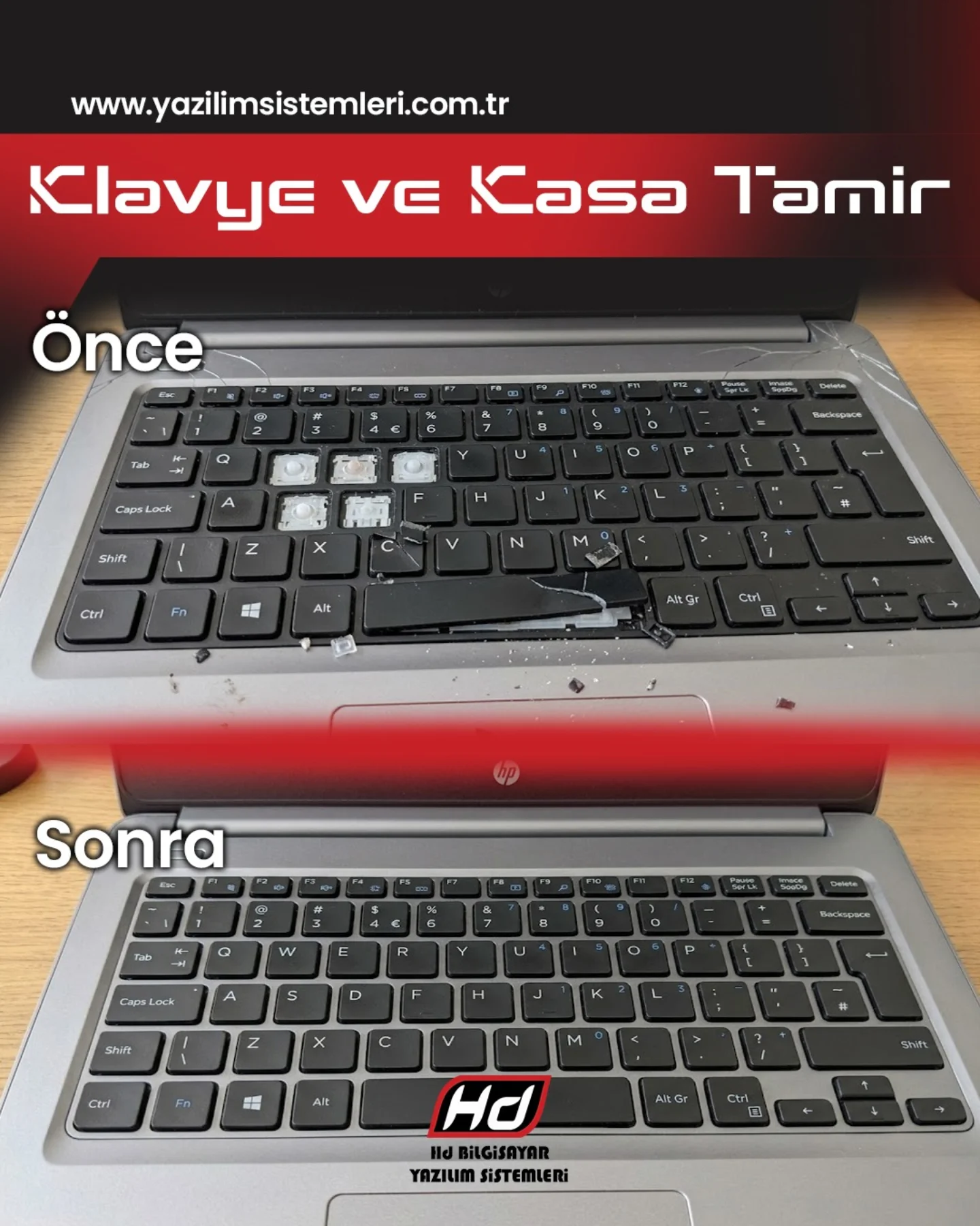 laptop klavye değişimi