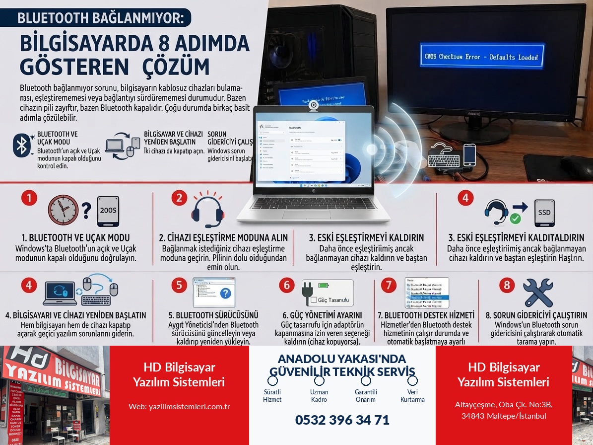 Bluetooth Bağlanmıyor: Bilgisayarda 8 Adımda Çözüm