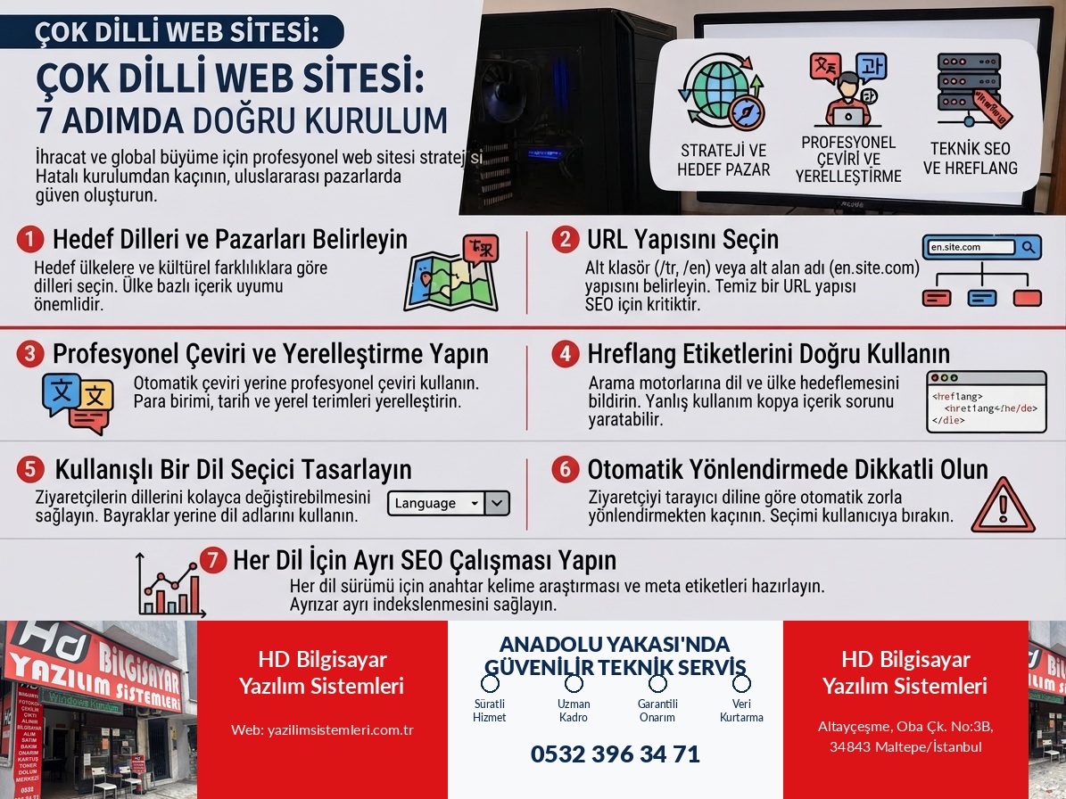 Çok dilli web sitesi