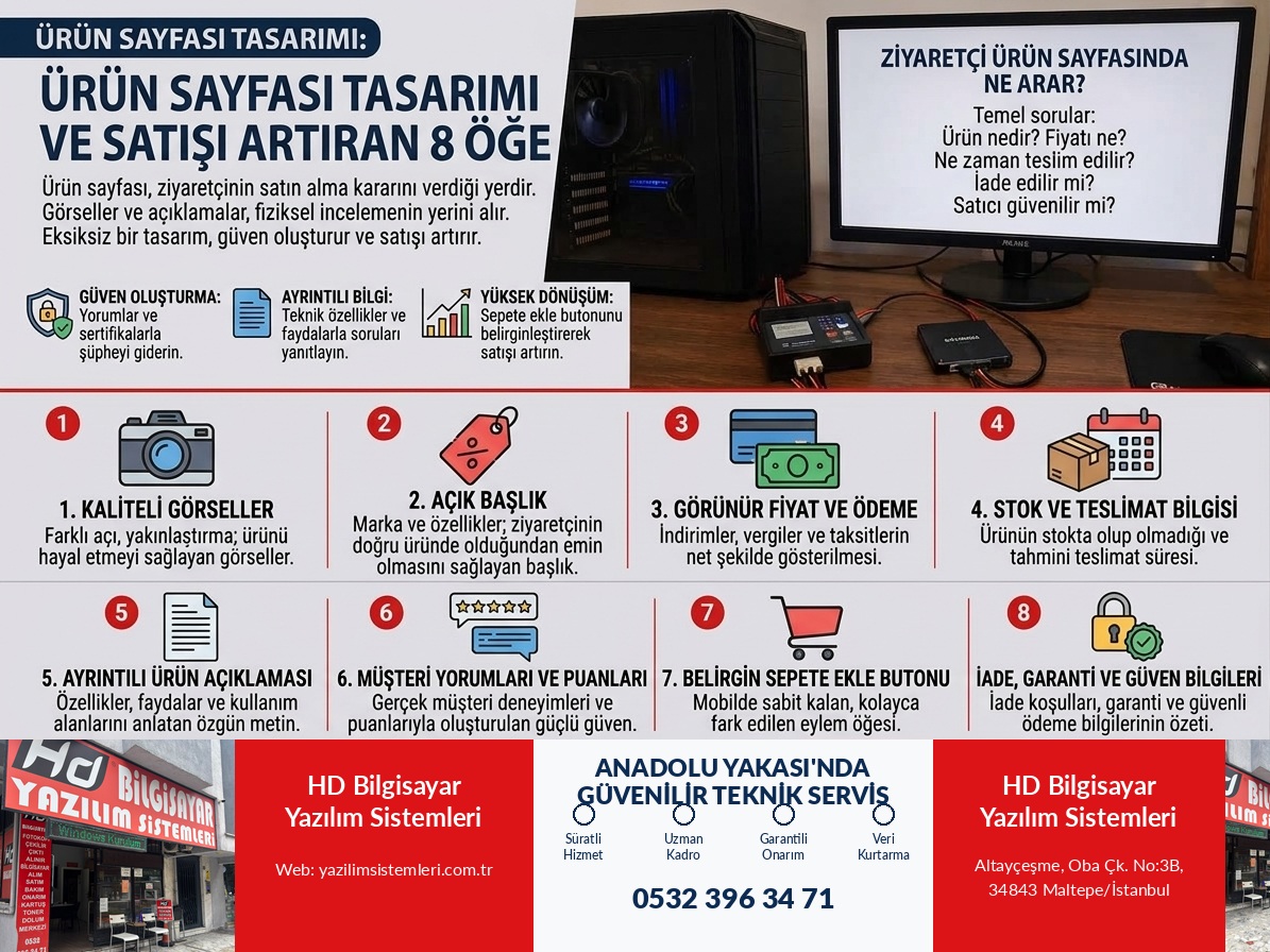 Ürün sayfası tasarımı