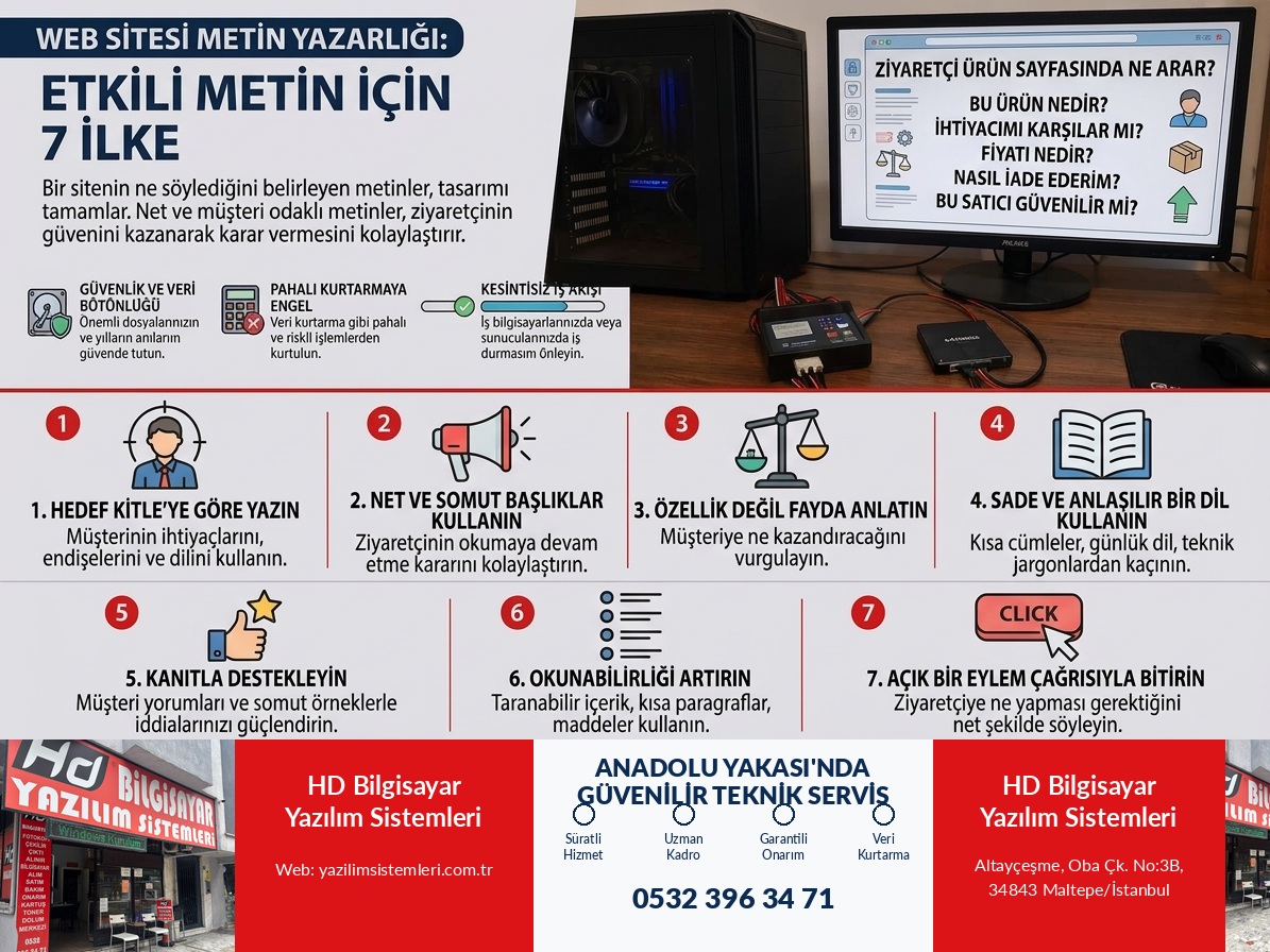 Web Sitesi Metin Yazarlığı: 7 İlkeyle Etkili Metin